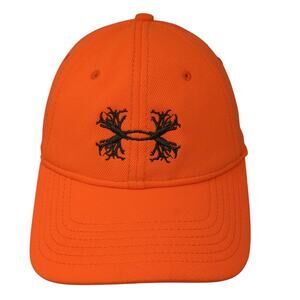 Under Armour Snapback Cap Orange One Size Adjustable Embroidered Vented Holes